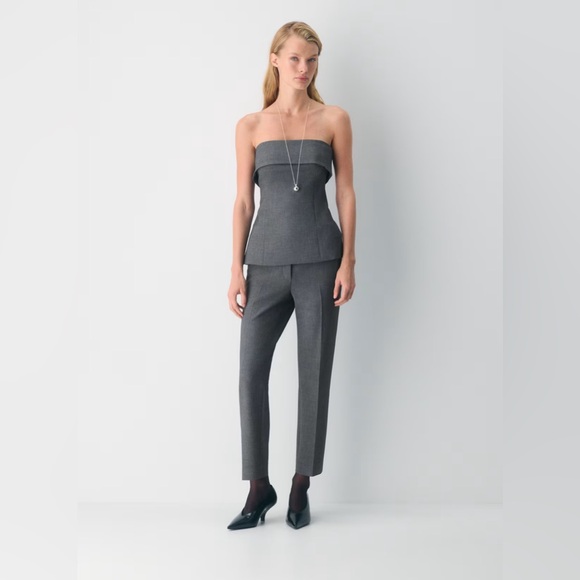 Babaton Pants - Babaton Aritzia Markova Pants Size 8 Gray Stretch Career Dress Trousers Work